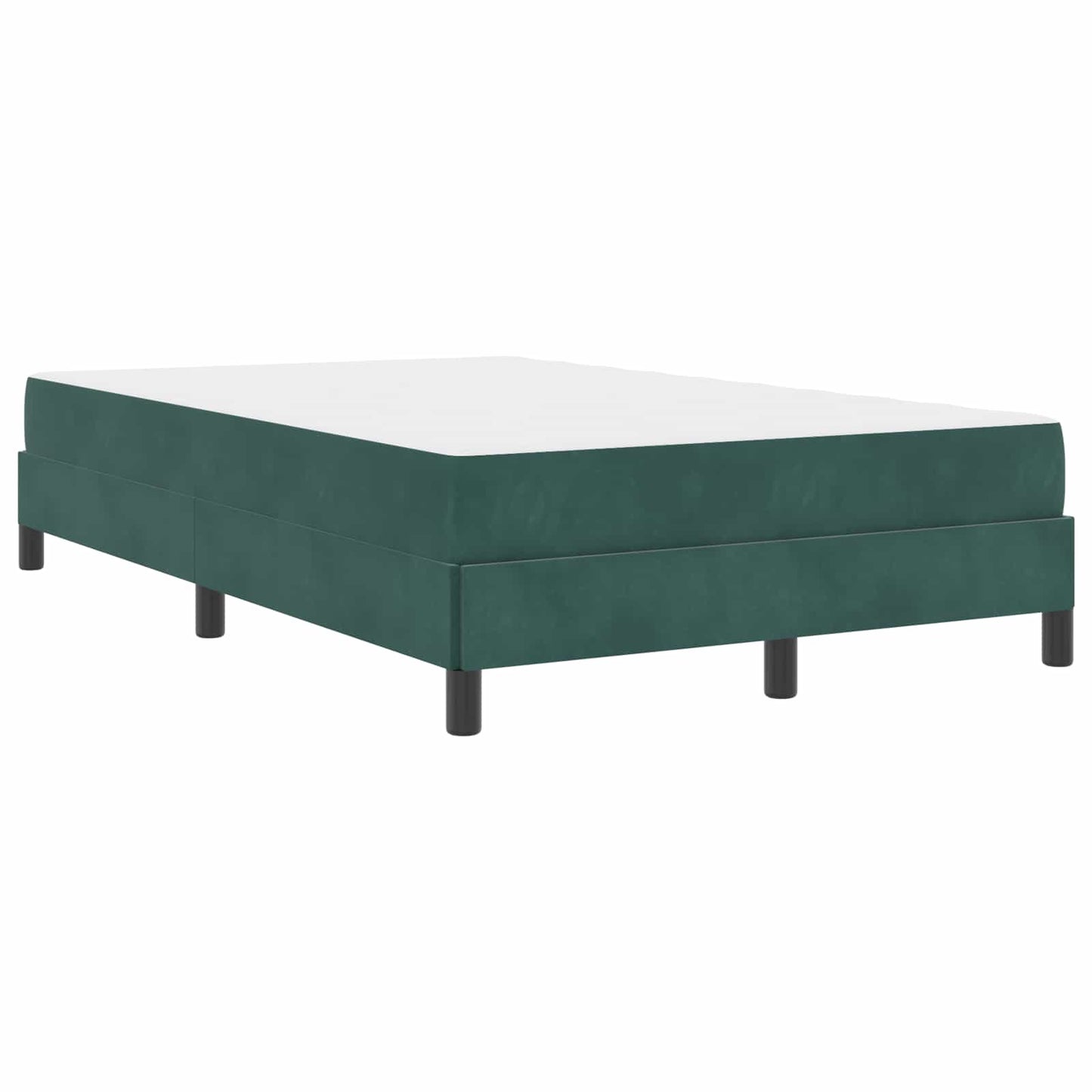 Letto a molle con materasso Verde Scuro 120 x 190 cm Tessuto