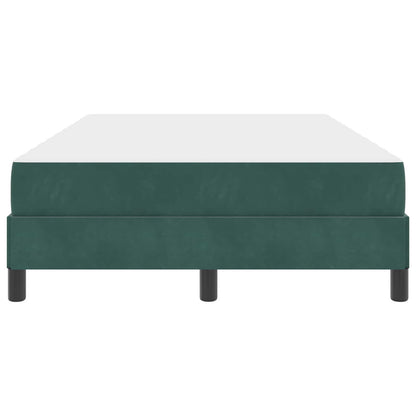 Letto a molle con materasso Verde Scuro 120 x 190 cm Tessuto