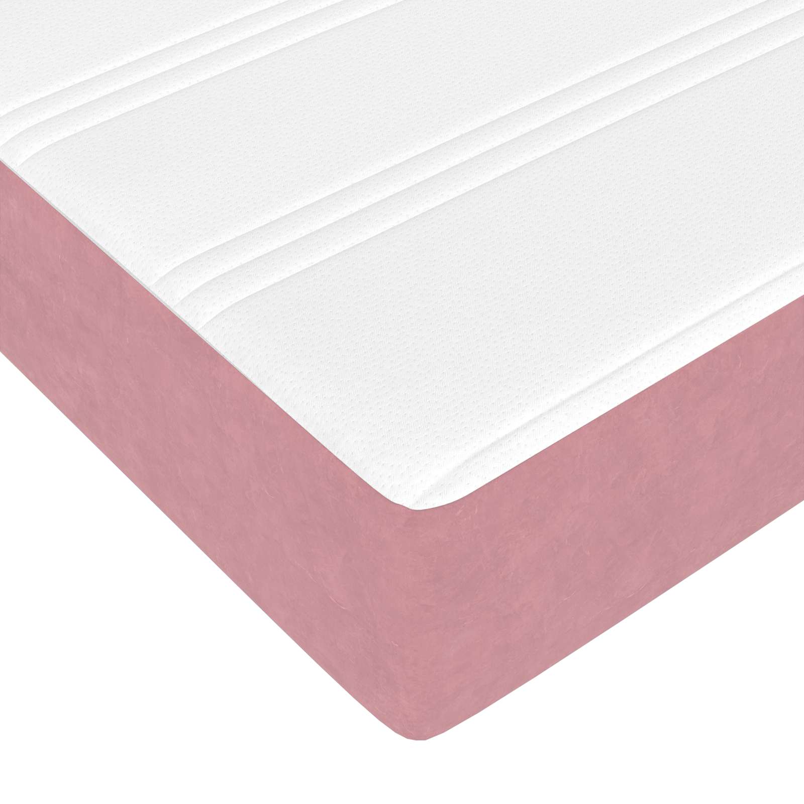 Letto a molle con materasso Rosa 120 x 190 cm Tessuto | homemem39