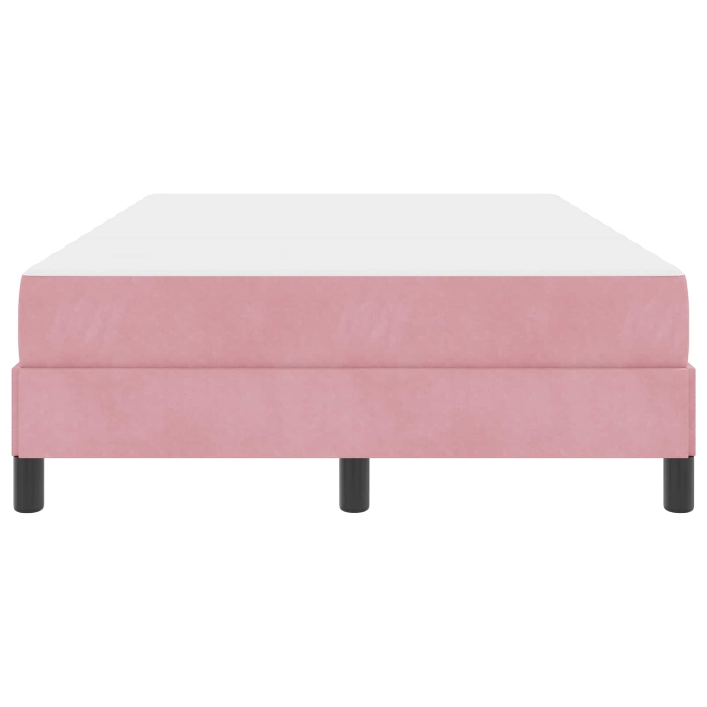 Letto a molle con materasso Rosa 120 x 190 cm Tessuto