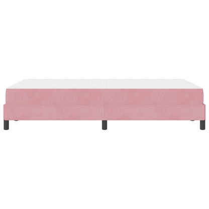 Letto a molle con materasso Rosa 120 x 190 cm Tessuto