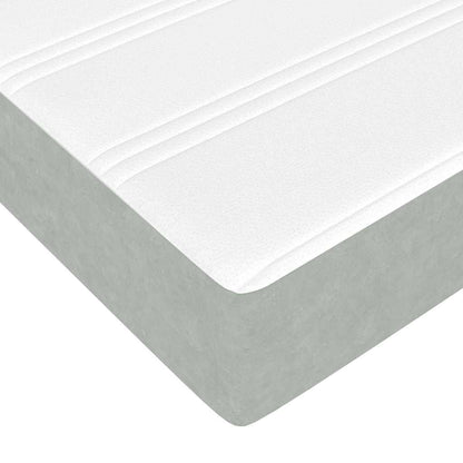 Letto box spring con materasso Grigio chiaro 120 x 200 cm