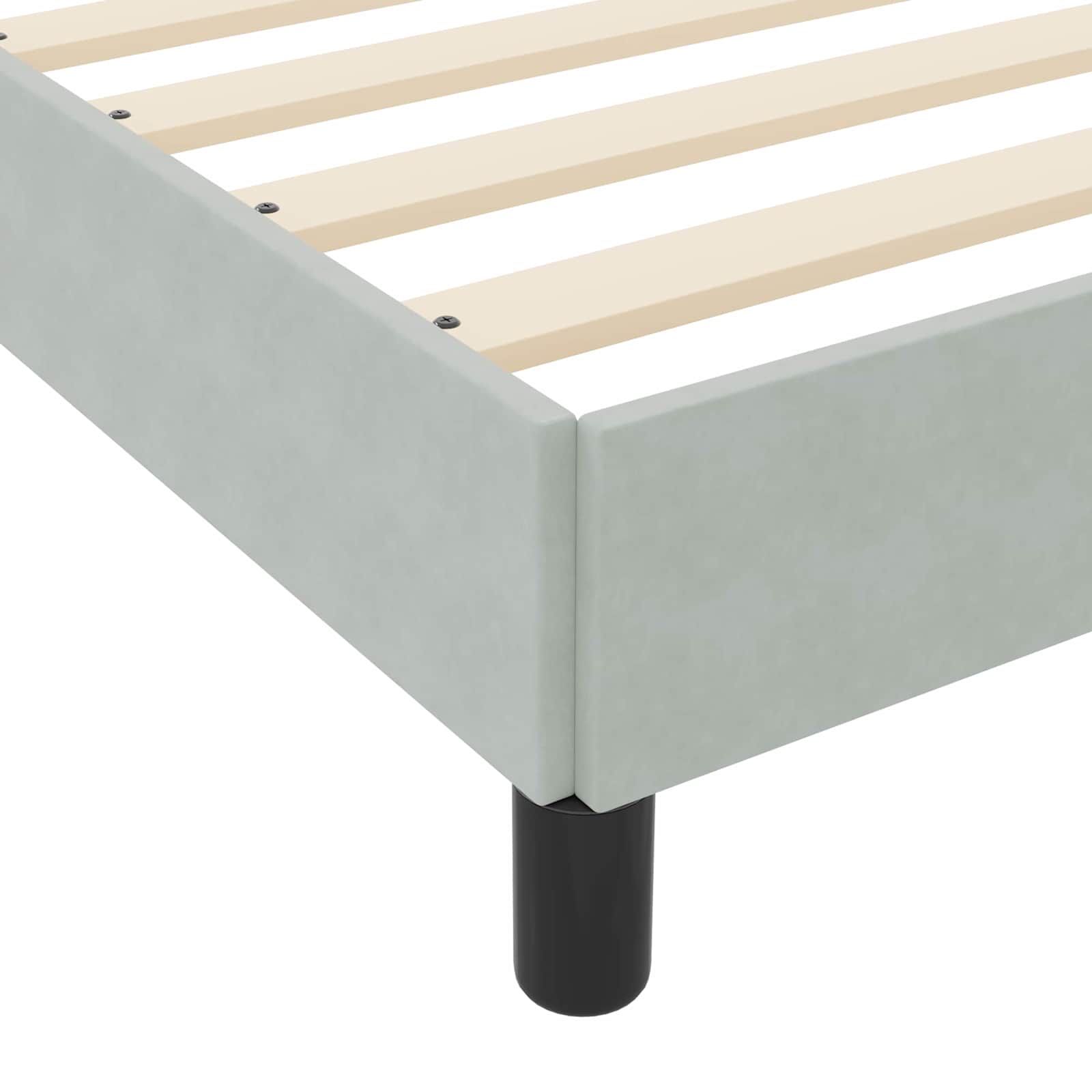 Letto a molle con materasso Grigio chiaro 120 x 200 cm Tessuto | homemem39