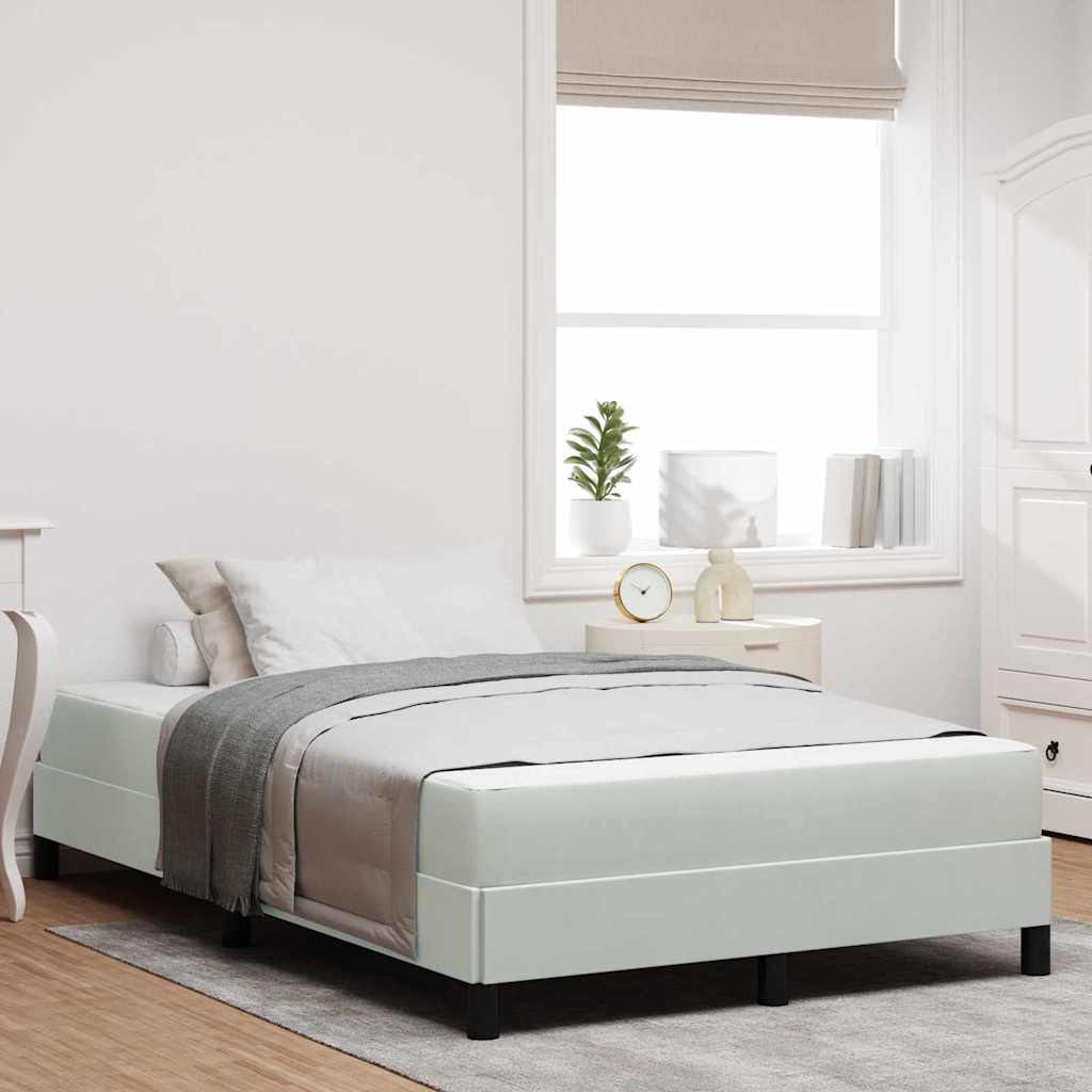Letto box spring con materasso Grigio chiaro 120 x 200 cm