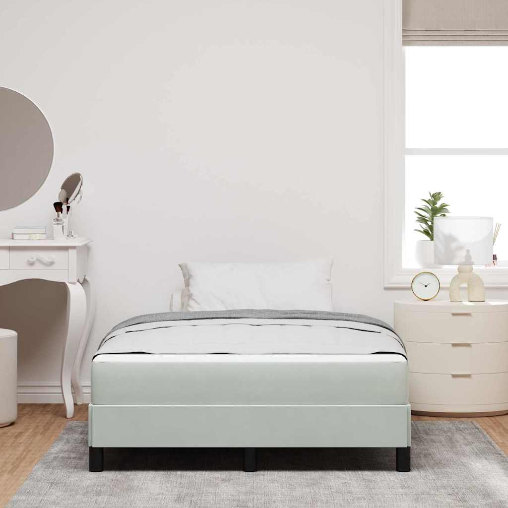 Letto box spring con materasso Grigio chiaro 120 x 200 cm