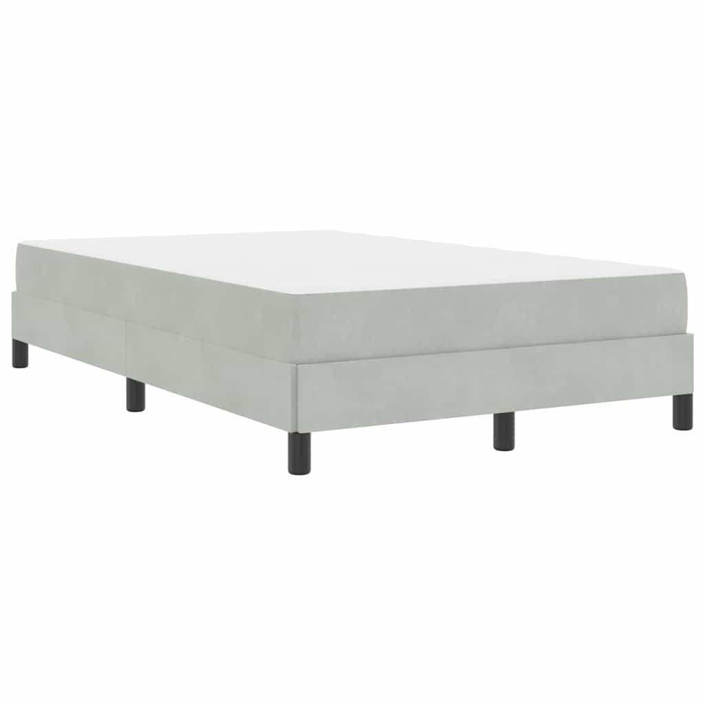 Letto box spring con materasso Grigio chiaro 120 x 200 cm