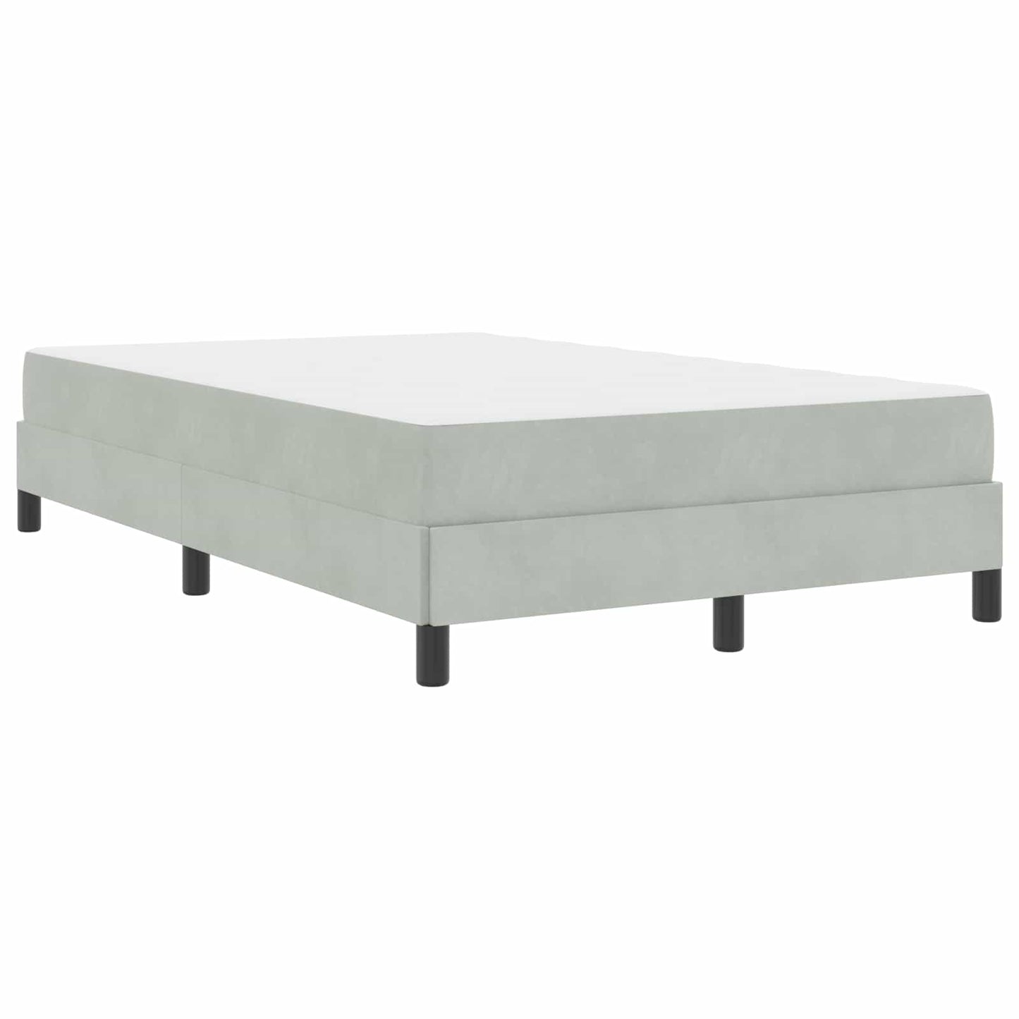 Letto a molle con materasso Grigio chiaro 120 x 200 cm Tessuto
