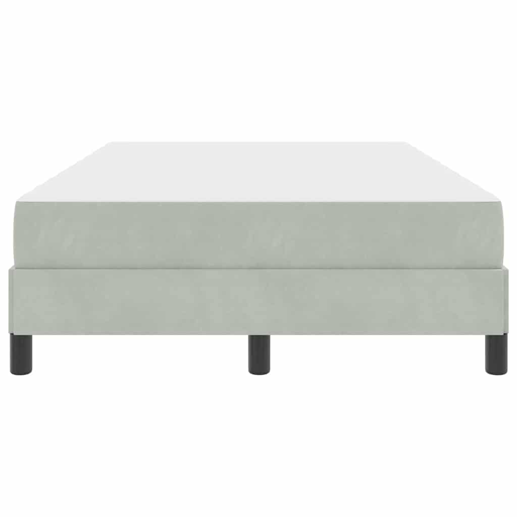 Letto box spring con materasso Grigio chiaro 120 x 200 cm