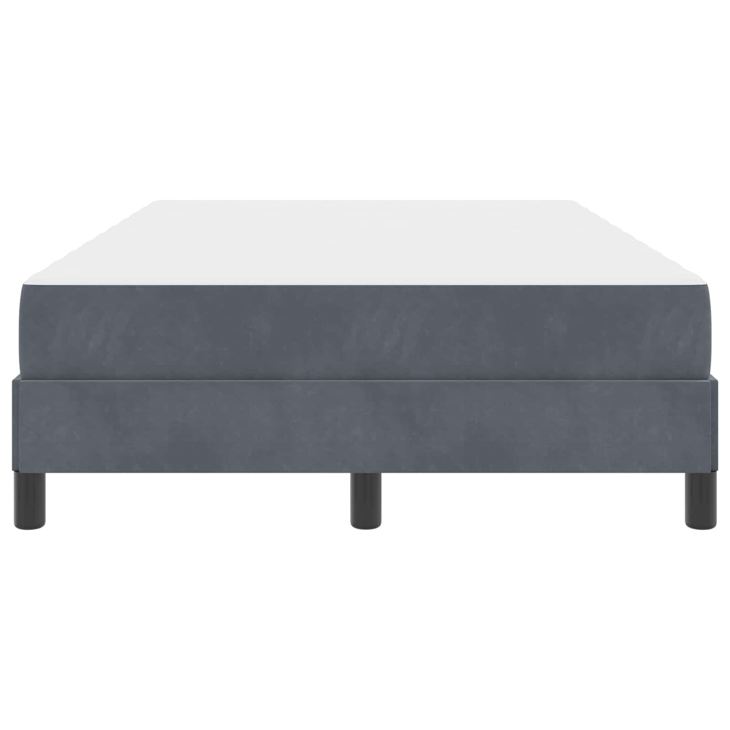 Letto a molle con materasso Grigio scuro 120 x 200 cm Tessuto | homemem39