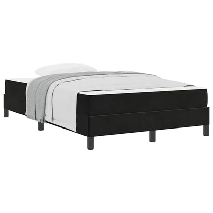 Letto box spring con materasso Nero 120 x 200 cm Velluto