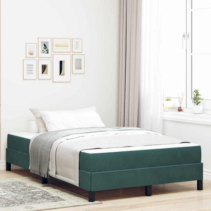 Letto box spring con materasso Verde Scuro 120 x 200 cm Velluto - homemem39