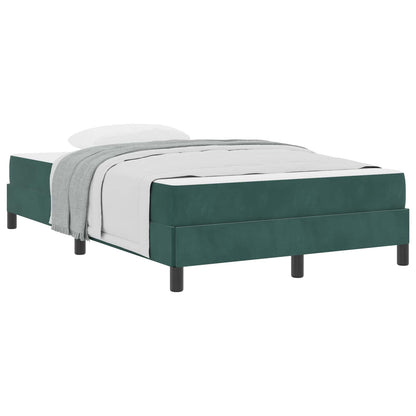 Letto a molle con materasso Verde Scuro 120 x 200 cm Tessuto
