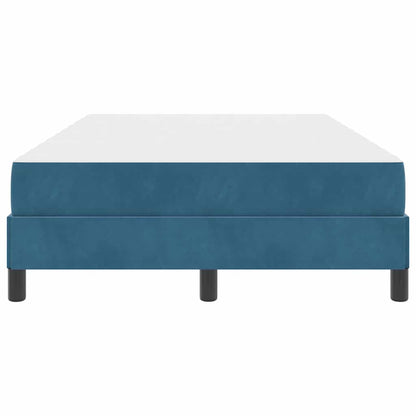 Letto box spring con materasso Blu Scuro 120 x 200 cm Velluto