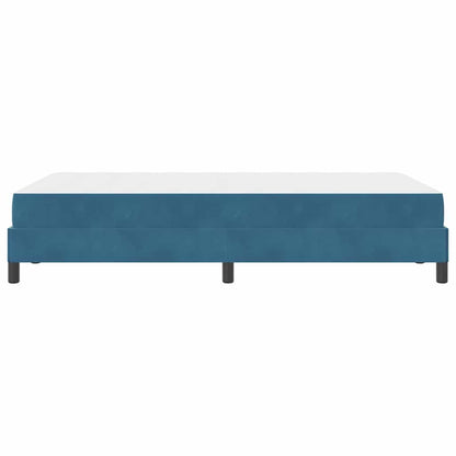 Letto box spring con materasso Blu Scuro 120 x 200 cm Velluto