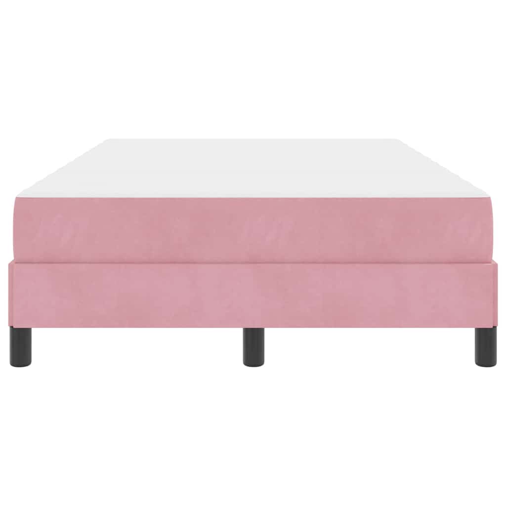 Letto a molle con materasso Rosa 120 x 200 cm Tessuto