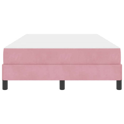 Letto box spring con materasso Rosa 120 x 200 cm Velluto - homemem39
