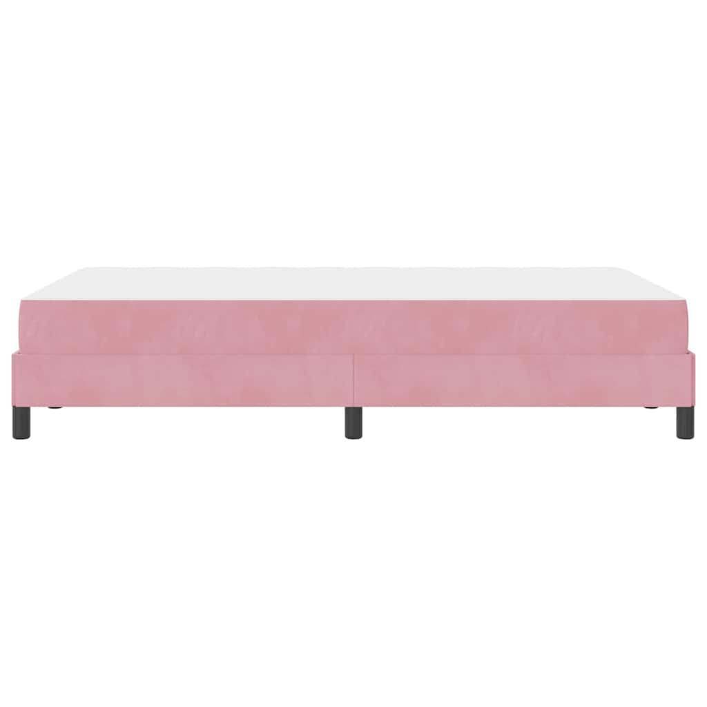 Letto a molle con materasso Rosa 120 x 200 cm Tessuto