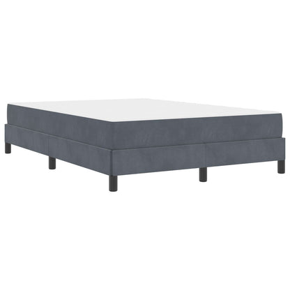 Letto a molle con materasso Grigio scuro 140 x 190 cm Tessuto