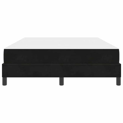 Letto box spring con materasso Nero 140 x 190 cm Velluto