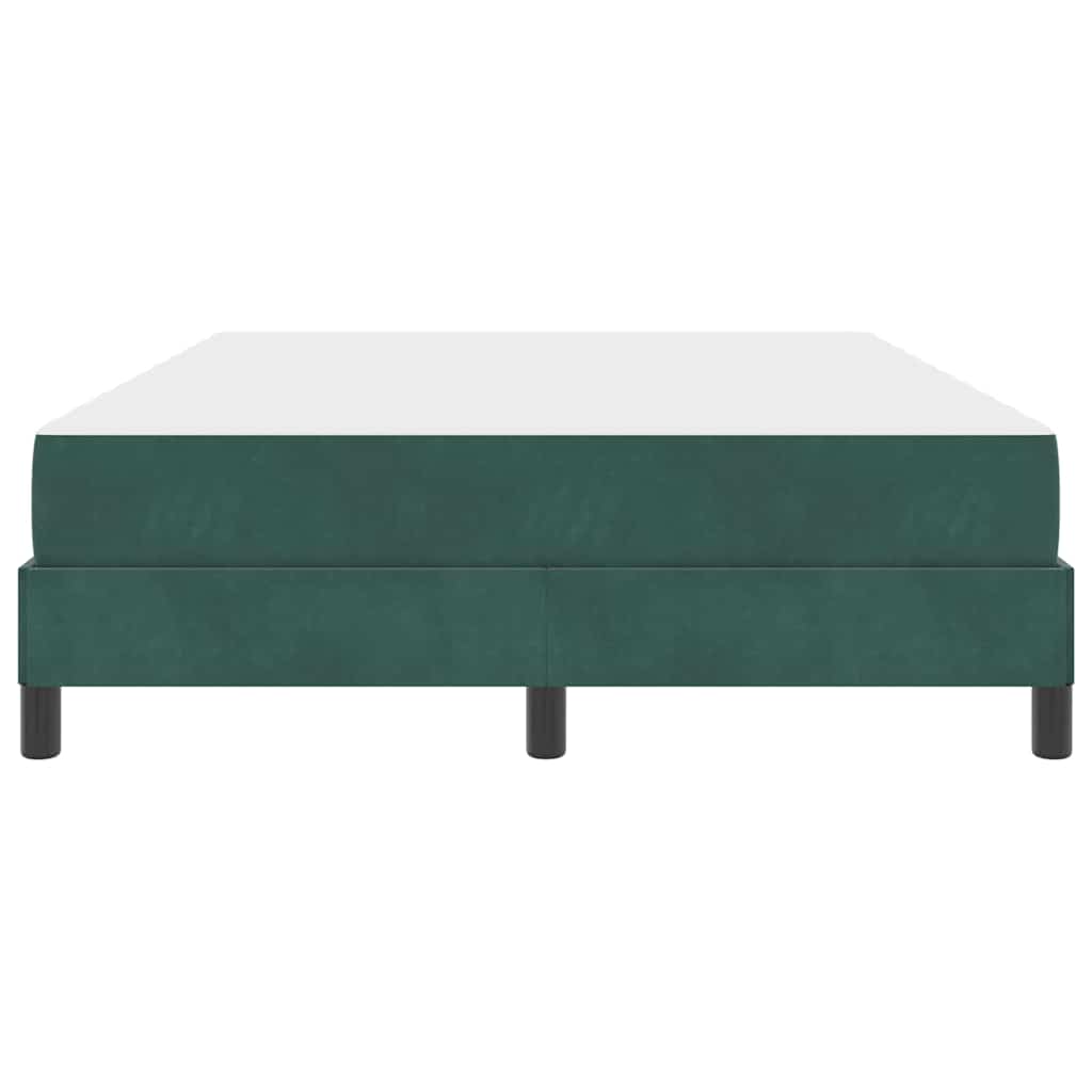 Letto a molle con materasso Verde Scuro 140 x 190 cm Tessuto