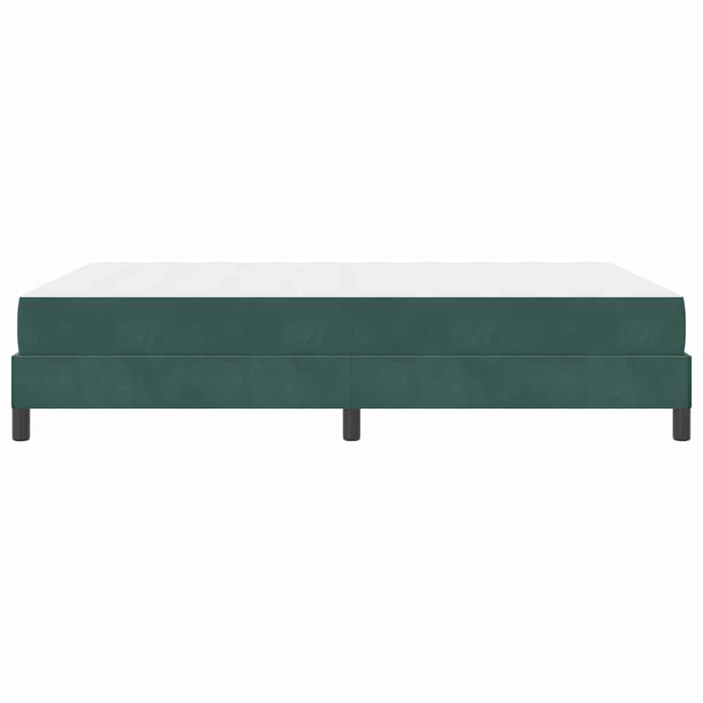 Letto a molle con materasso Verde Scuro 140 x 190 cm Tessuto