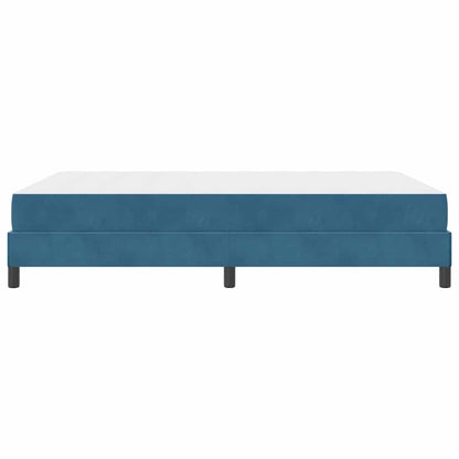 Letto box spring con materasso Blu Scuro 140 x 190 cm Velluto - homemem39