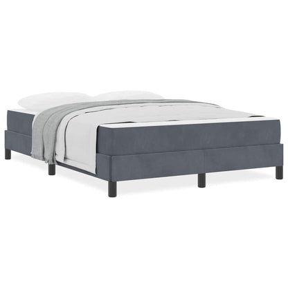 Letto box spring con materasso Grigio scuro 140 x 200 cm