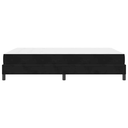Letto box spring con materasso Nero 140 x 200 cm Velluto