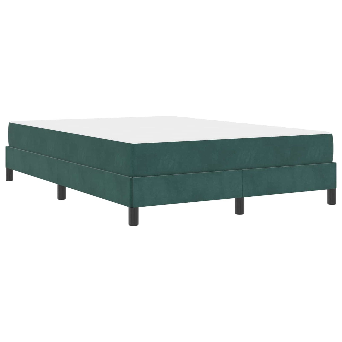Letto a molle con materasso Verde Scuro 140 x 200 cm Tessuto