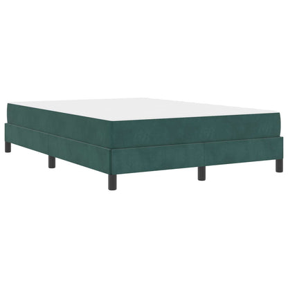 Letto a molle con materasso Verde Scuro 140 x 200 cm Tessuto