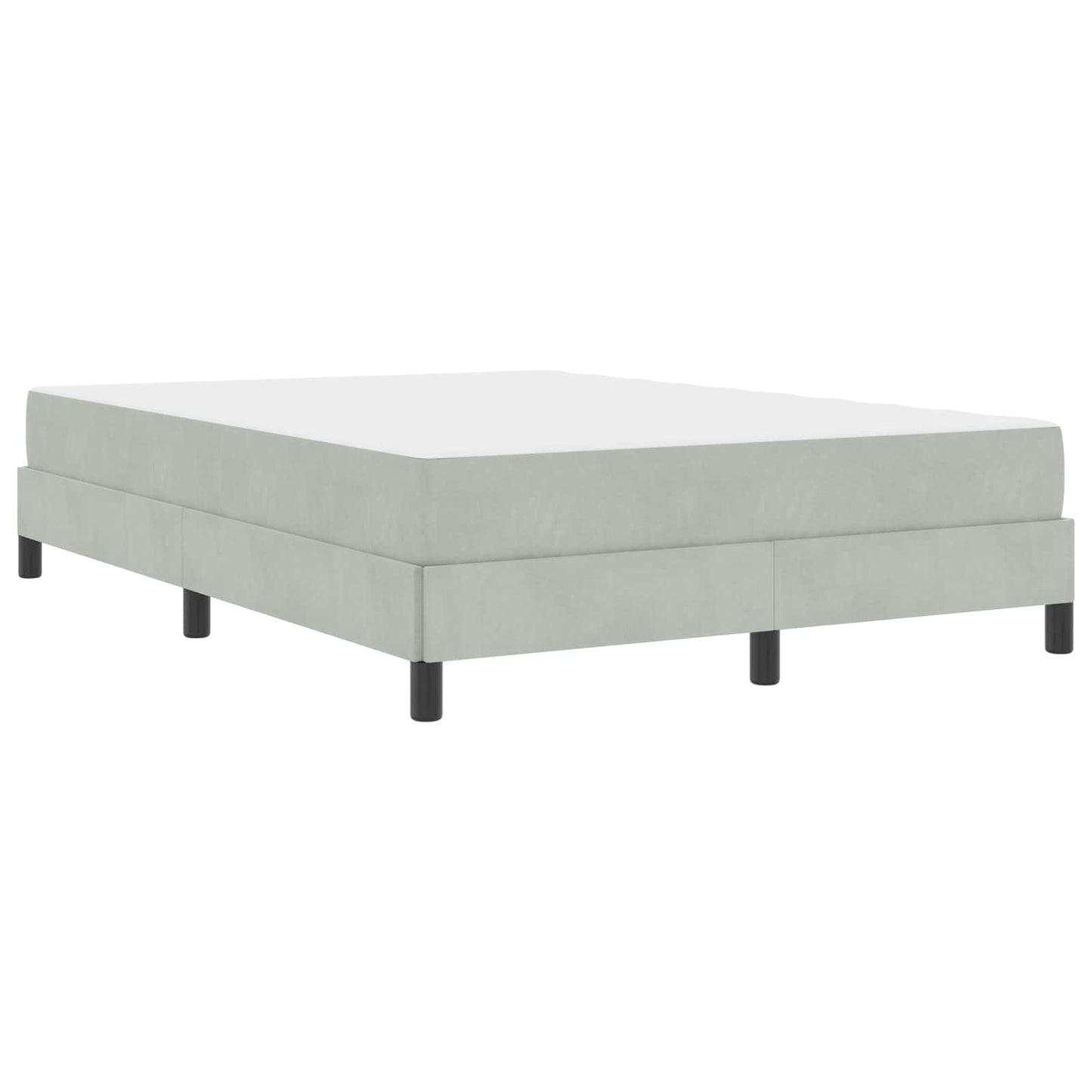 Letto a molle con materasso Grigio chiaro 160 x 200 cm Tessuto
