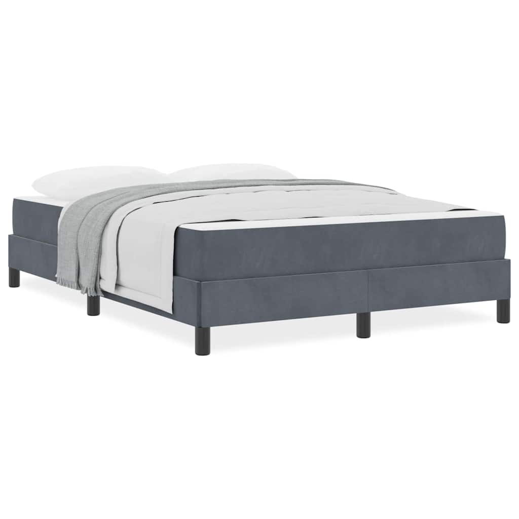 Letto box spring con materasso Grigio scuro 160 x 200 cm
