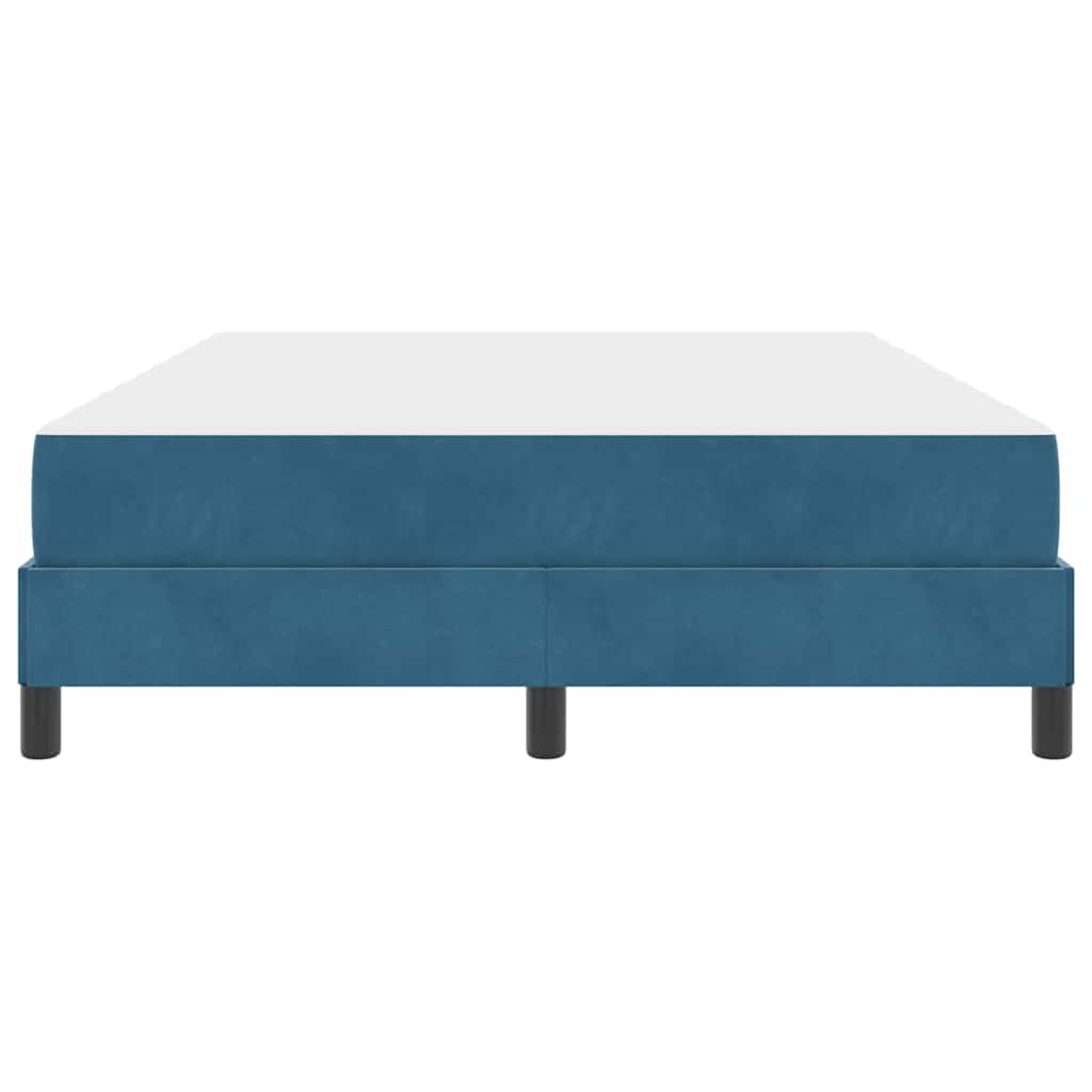 Letto box spring con materasso Blu Scuro 160 x 200 cm Velluto - homemem39