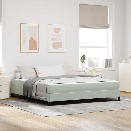 Letto box spring con materasso Grigio chiaro 180 x 200 cm