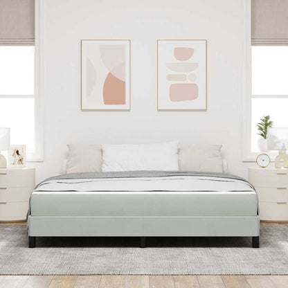 Letto box spring con materasso Grigio chiaro 180 x 200 cm