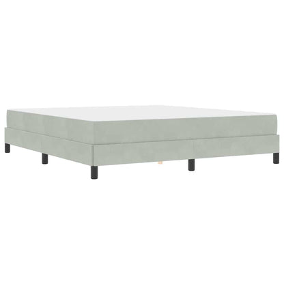 Letto box spring con materasso Grigio chiaro 180 x 200 cm