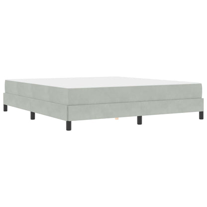 Letto a molle con materasso Grigio chiaro 180 x 200 cm Tessuto