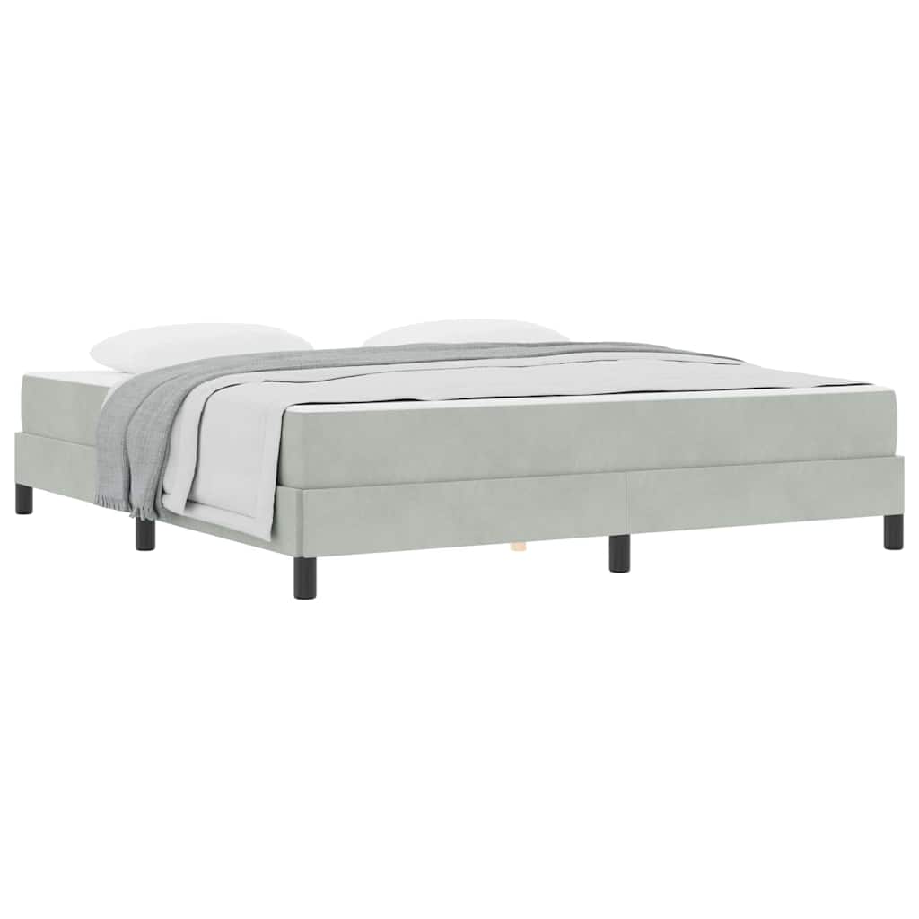 Letto box spring con materasso Grigio chiaro 180 x 200 cm