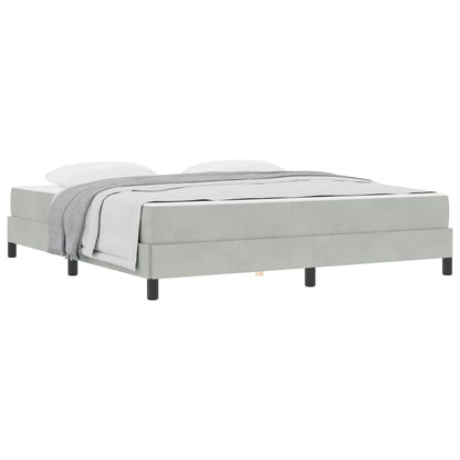Letto box spring con materasso Grigio chiaro 180 x 200 cm