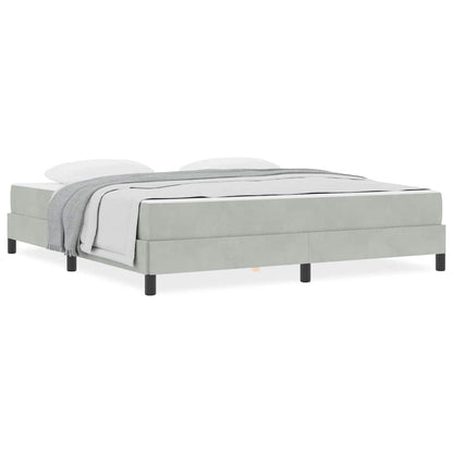 Letto box spring con materasso Grigio chiaro 180 x 200 cm