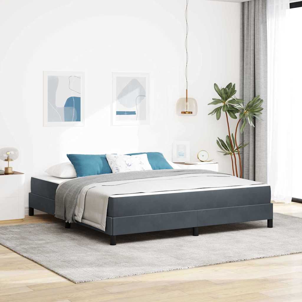 Letto box spring con materasso Grigio scuro 180 x 200 cm - homemem39