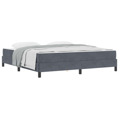 Letto a molle con materasso Grigio scuro 180 x 200 cm Tessuto