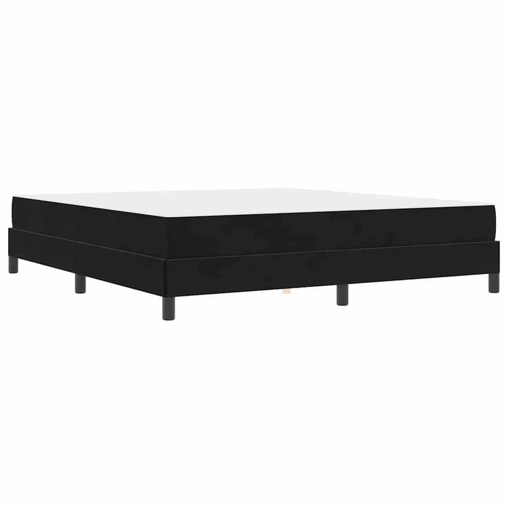 Letto box spring con materasso Nero 180 x 200 cm Velluto - homemem39