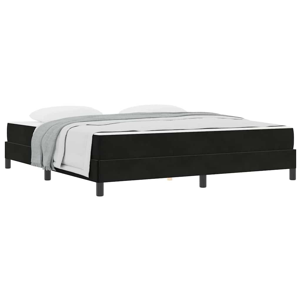 Letto box spring con materasso Nero 180 x 200 cm Velluto - homemem39