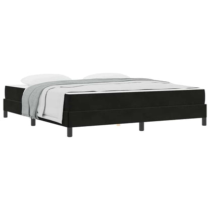 Letto box spring con materasso Nero 180 x 200 cm Velluto - homemem39