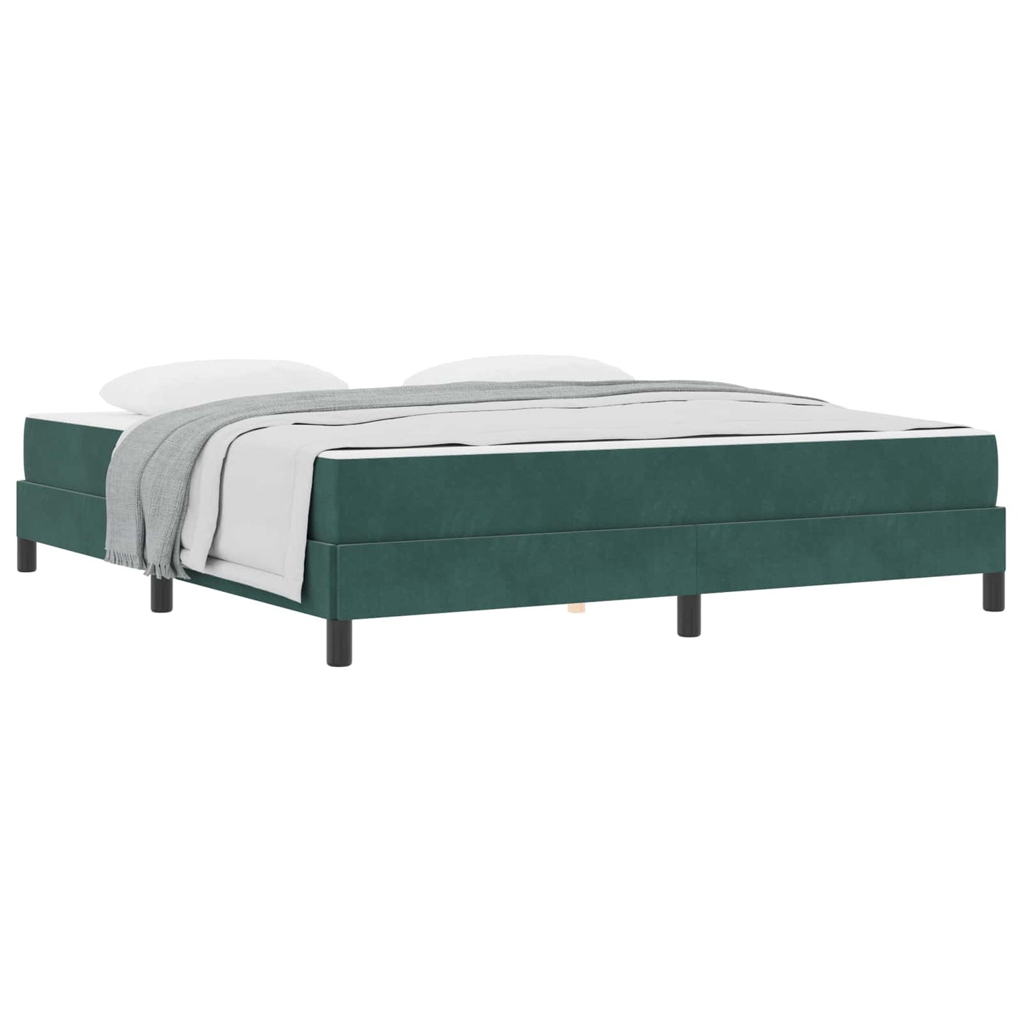 Letto a molle con materasso Verde Scuro 180 x 200 cm Tessuto