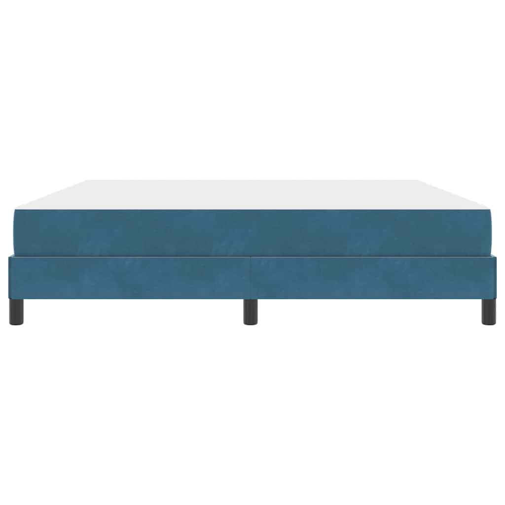 Letto box spring con materasso Blu Scuro 180 x 200 cm Velluto