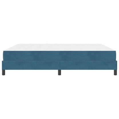 Letto box spring con materasso Blu Scuro 180 x 200 cm Velluto
