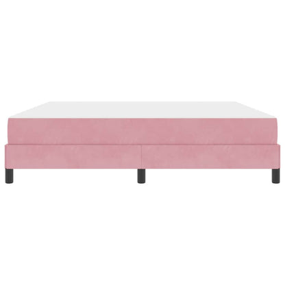 Letto box spring con materasso Rosa 180 x 200 cm Velluto