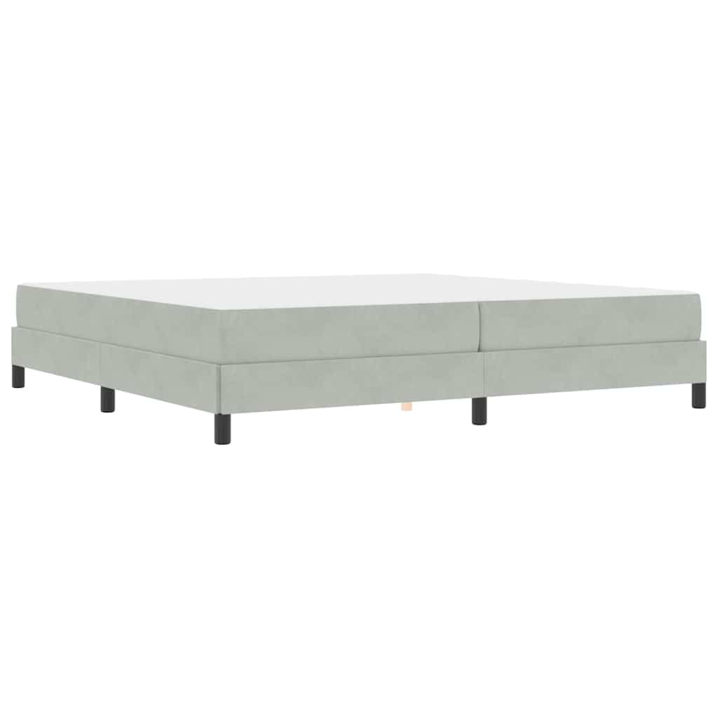 Letto box spring con materasso Grigio chiaro 200 x 200 cm - homemem39
